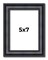 Photo Size Linear Black Picture Frame - UV Acrylic, Foam Board Backing, Hanging Hardware